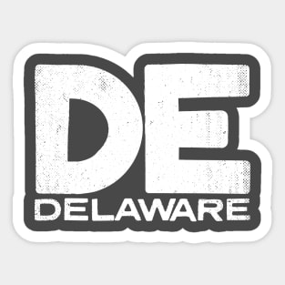 DE Delaware State Vintage Typography Sticker